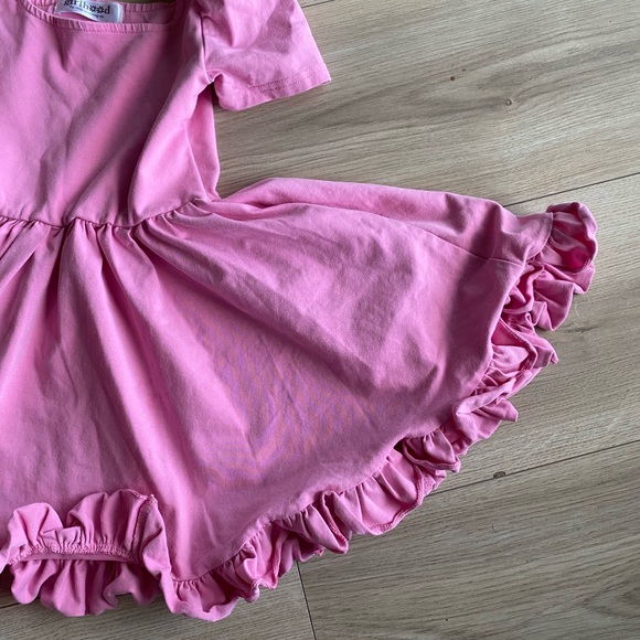 Pink Ruffled Kids Dress - Picture 2 of 6